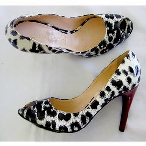 Casadei Italy peep toe pumps